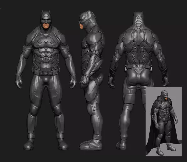 Batman Suit design 3D model_0