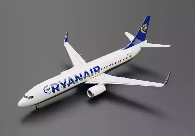 Boeing 737-800 Ryanair Livery 3D model