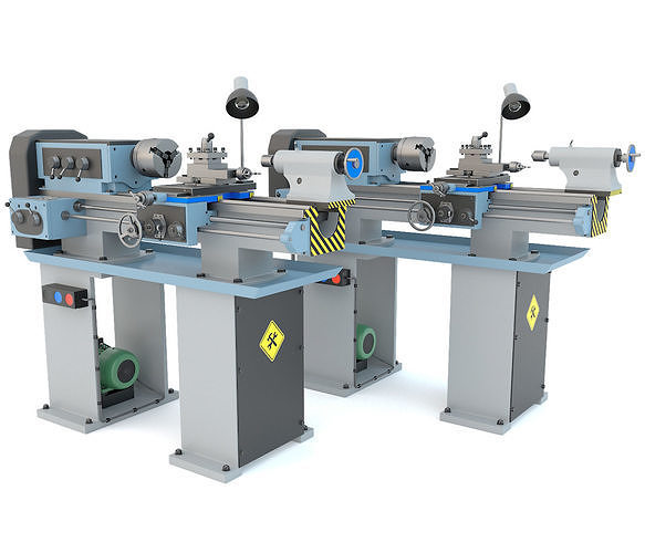 TV-4 Industrial turning machine tool 3D model