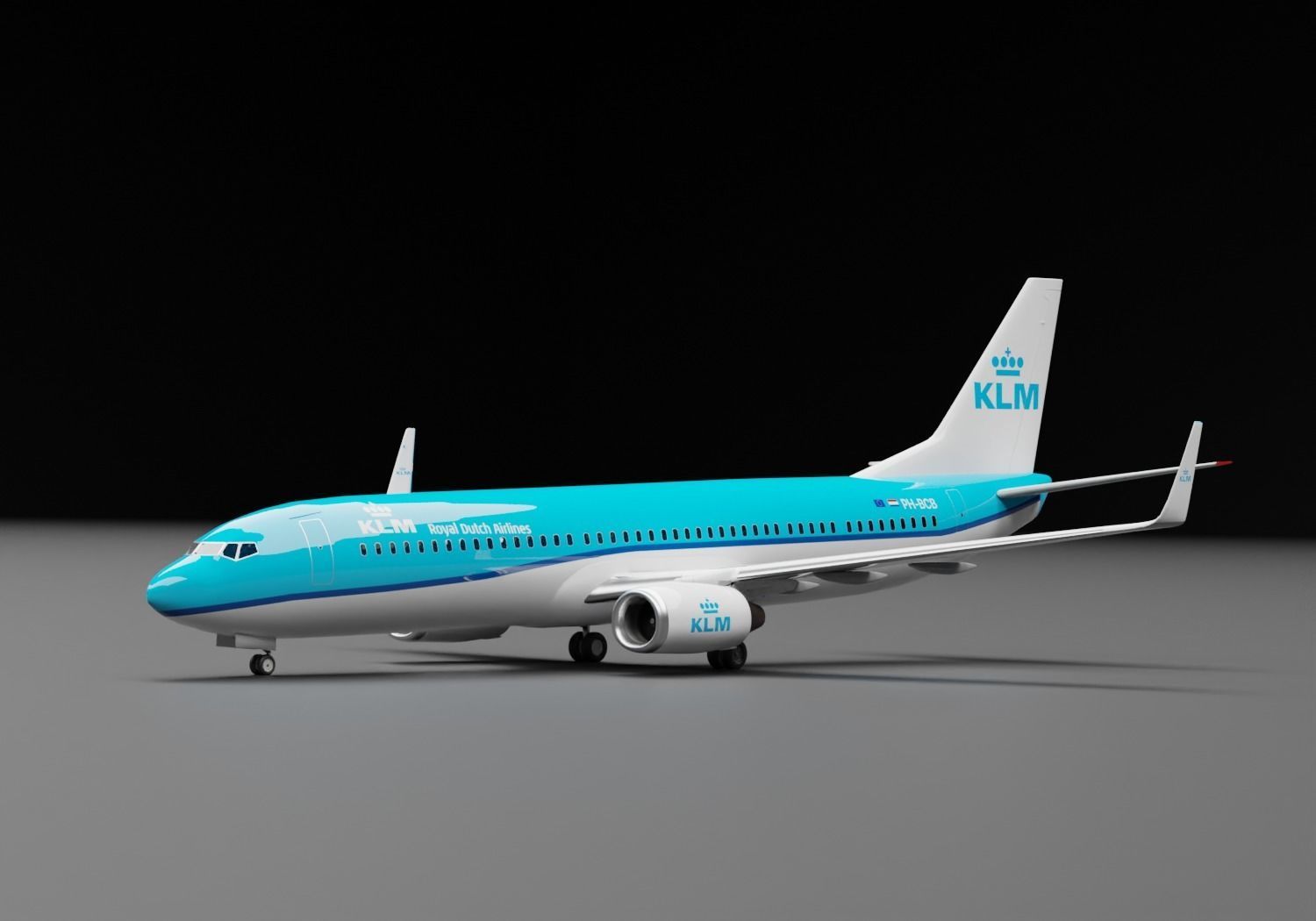 Boeing 737-800 KLM Livery 3D model_2