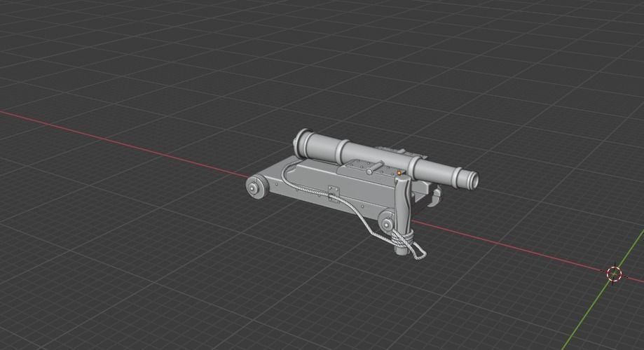 cannon printable model  3D print model_7