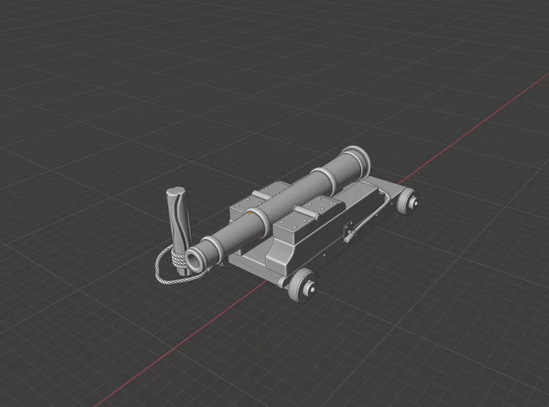 cannon printable model  3D print model_0