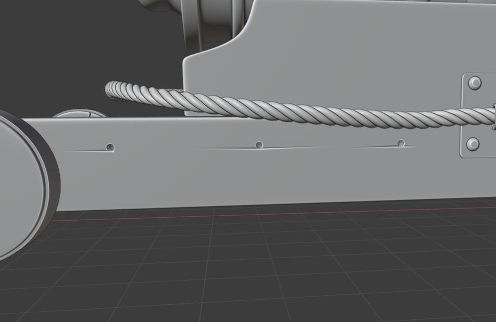 cannon printable model  3D print model_1