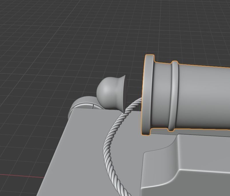 cannon printable model  3D print model_5