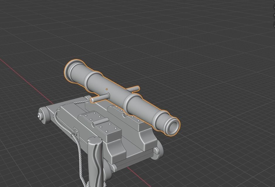 cannon printable model  3D print model_11