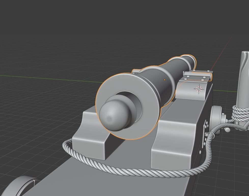 cannon printable model  3D print model_6