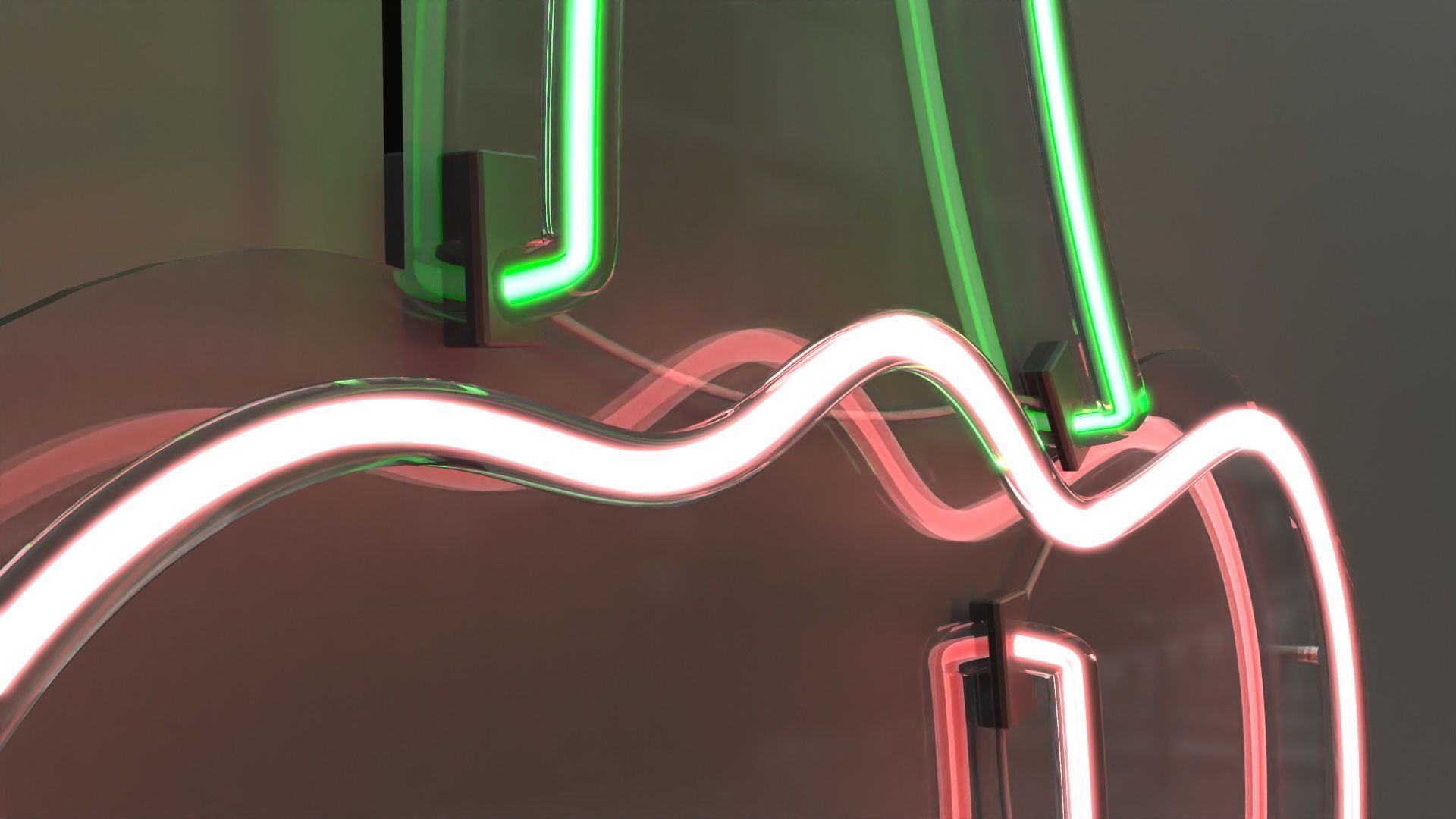 Cherries - Neon Sign 3D model_1