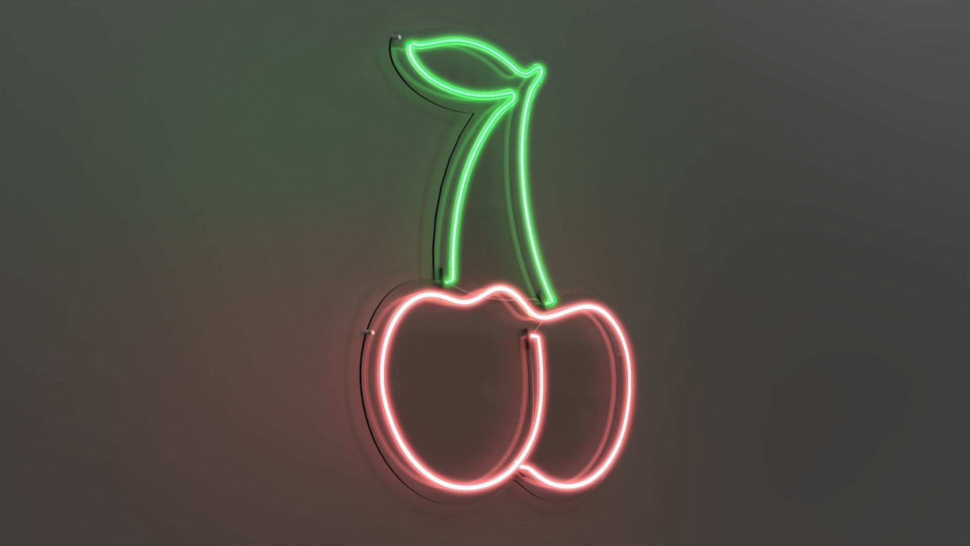 Cherries - Neon Sign 3D model_2