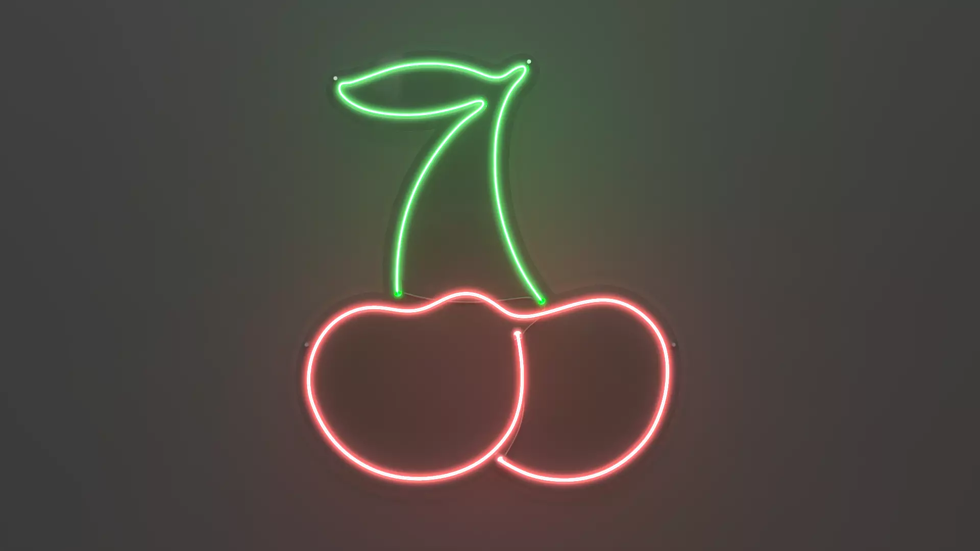 Cherries - Neon Sign 3D model_0