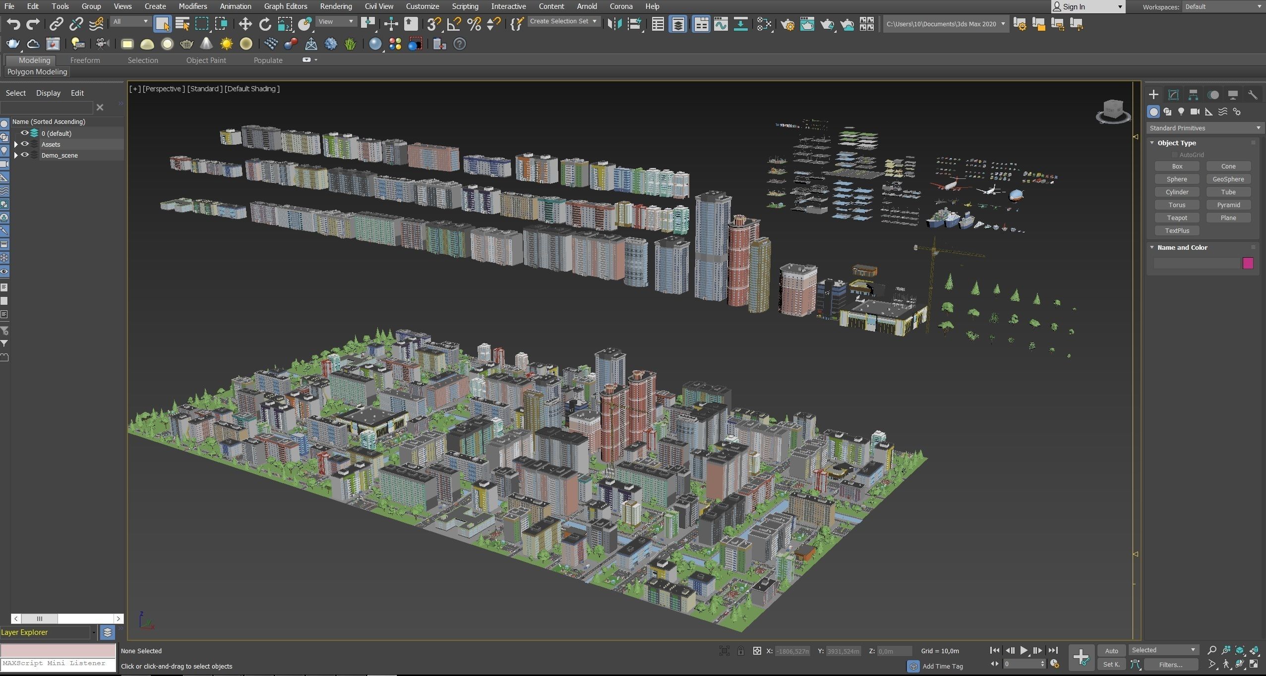 Eastern Europe City Low-poly 3D model_55