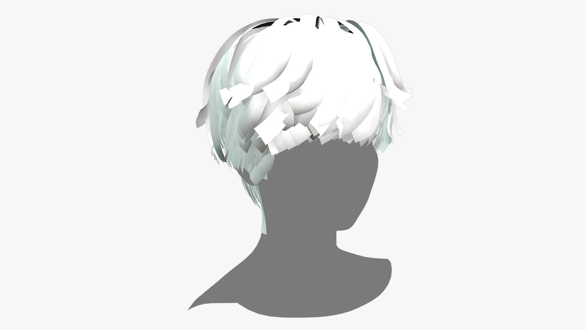 Female Hair - 008 3D model_7