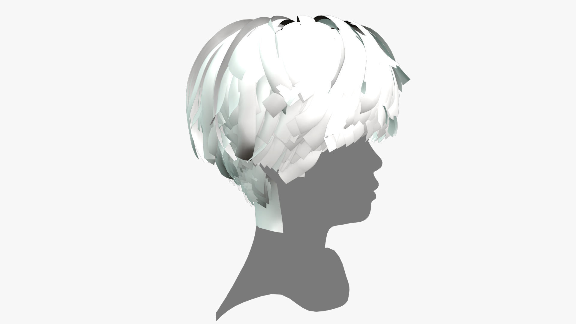 Female Hair - 008 3D model_8