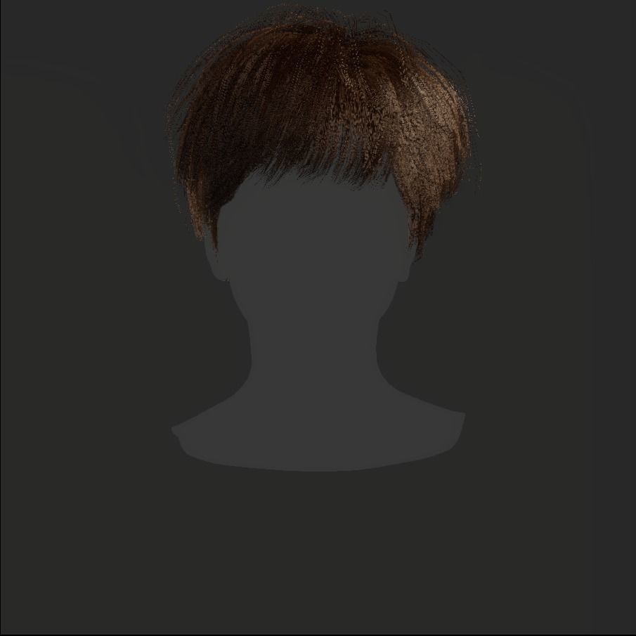 Female Hair - 008 3D model_16