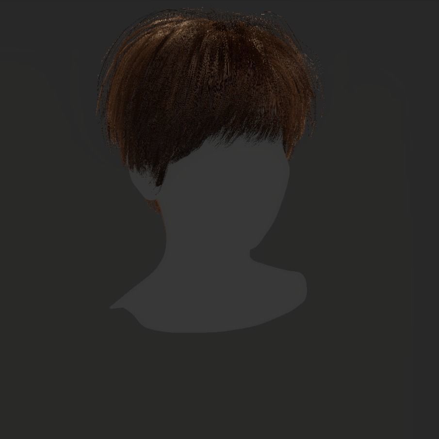 Female Hair - 008 3D model_17
