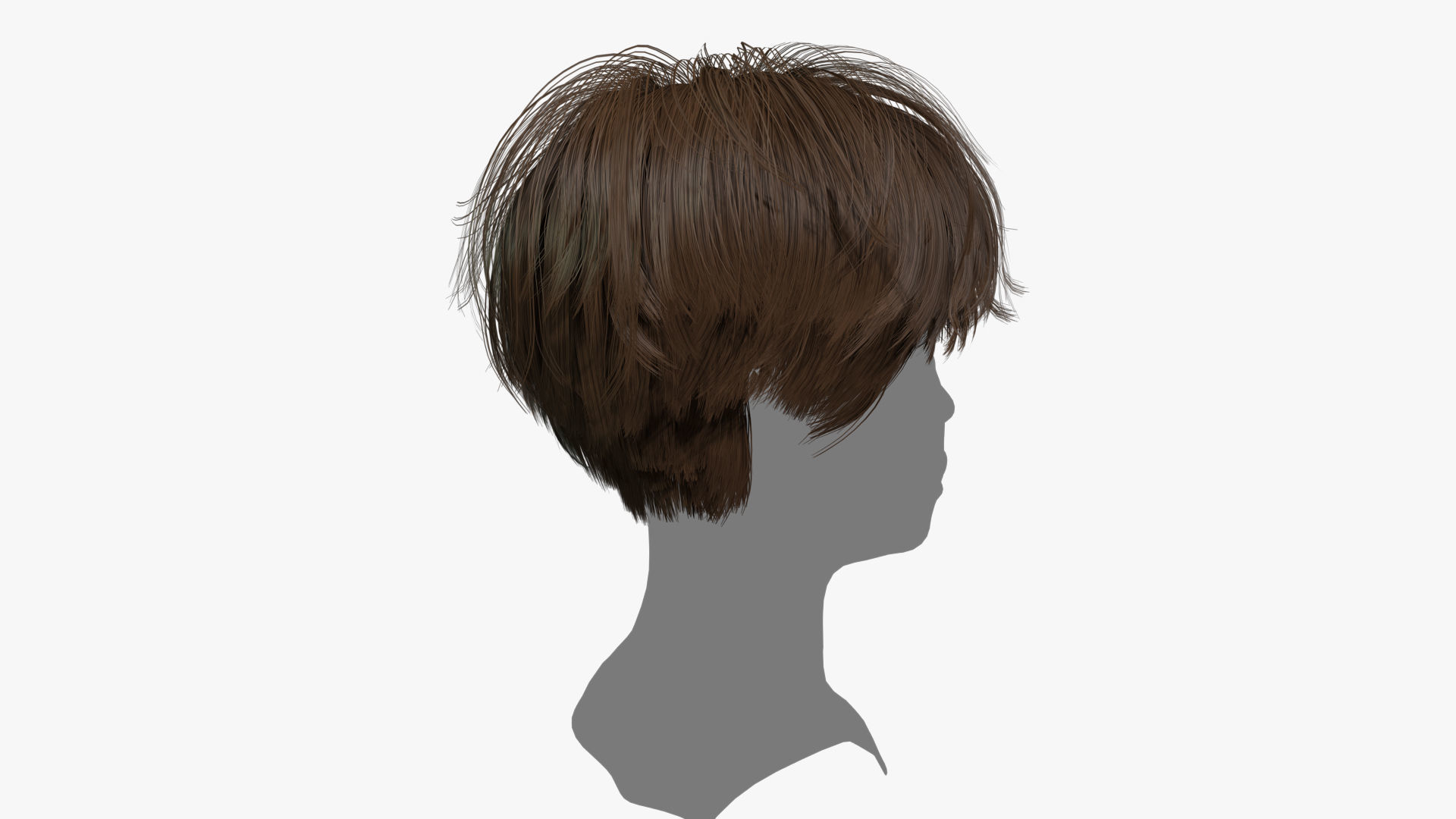 Female Hair - 008 3D model_3