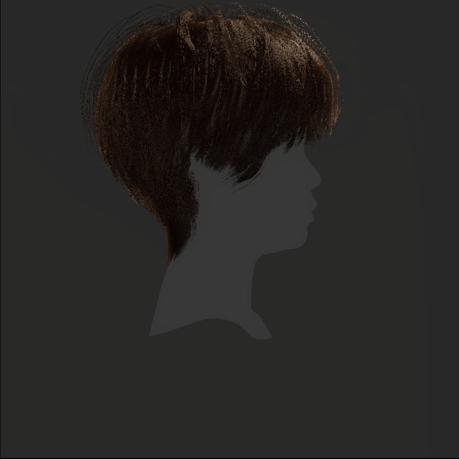 Female Hair - 008 3D model_18