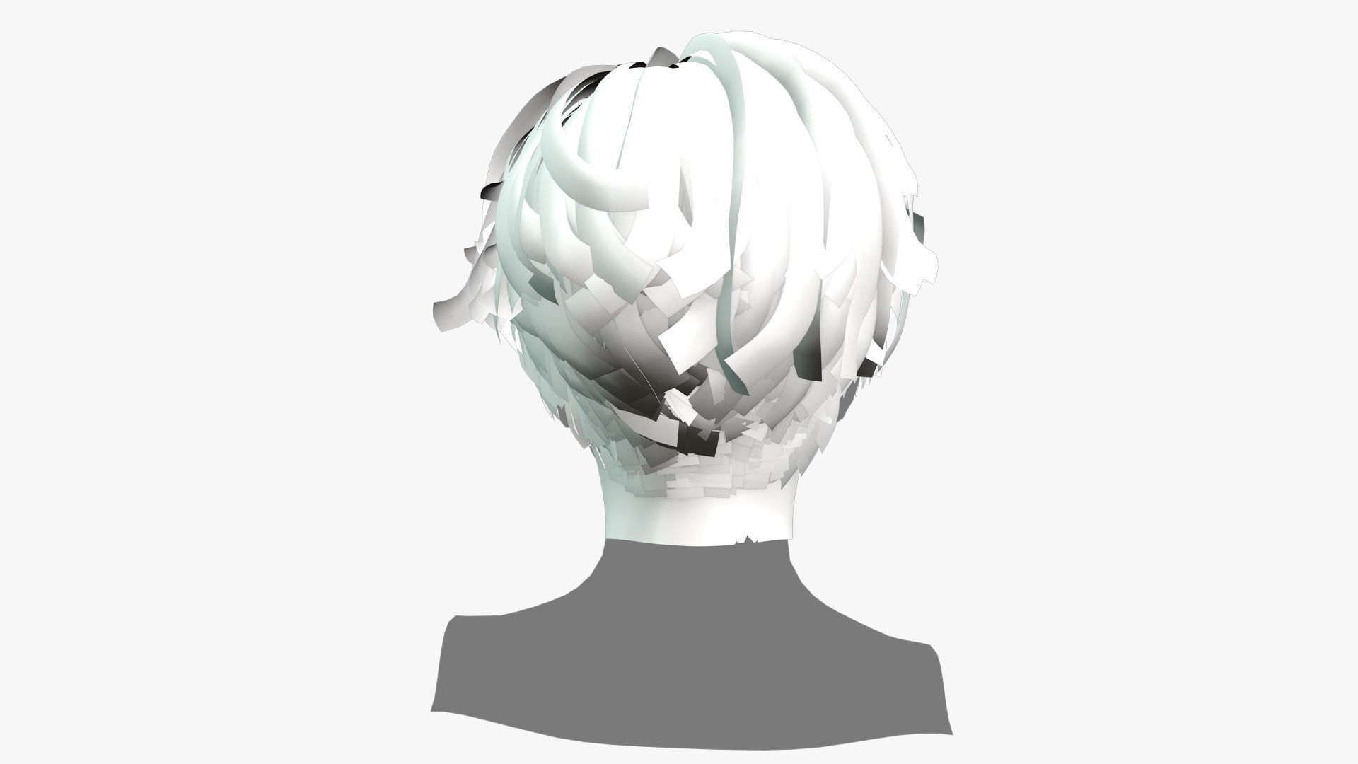 Female Hair - 008 3D model_9