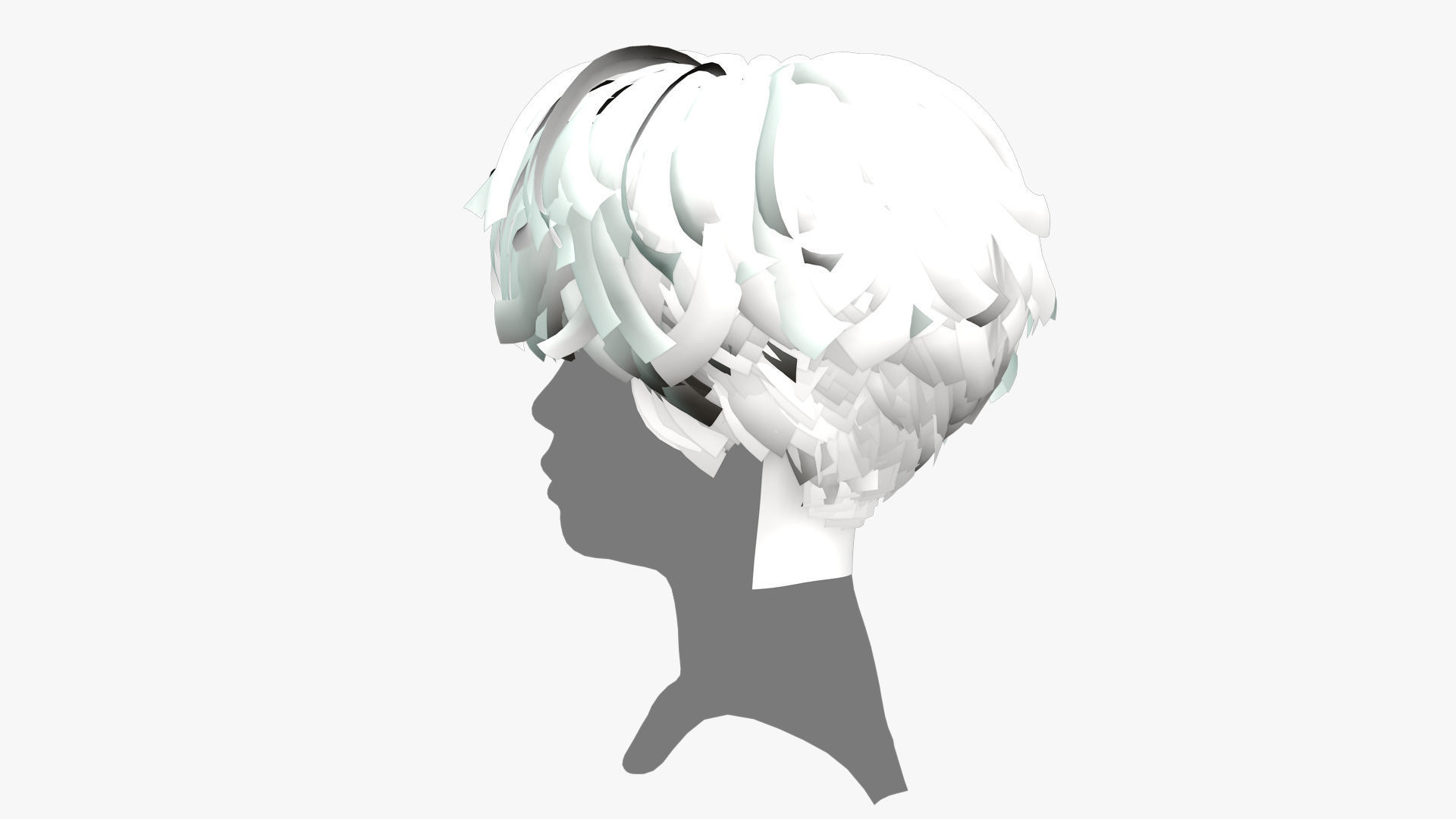 Female Hair - 008 3D model_10