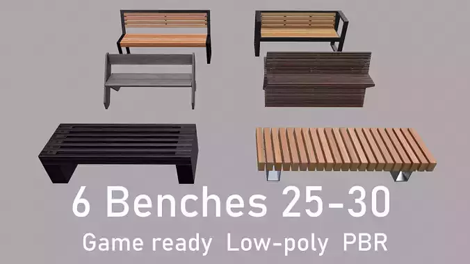 6 Benches 25-30