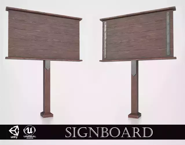 Medieval Signboard v1 Low-poly 3D model