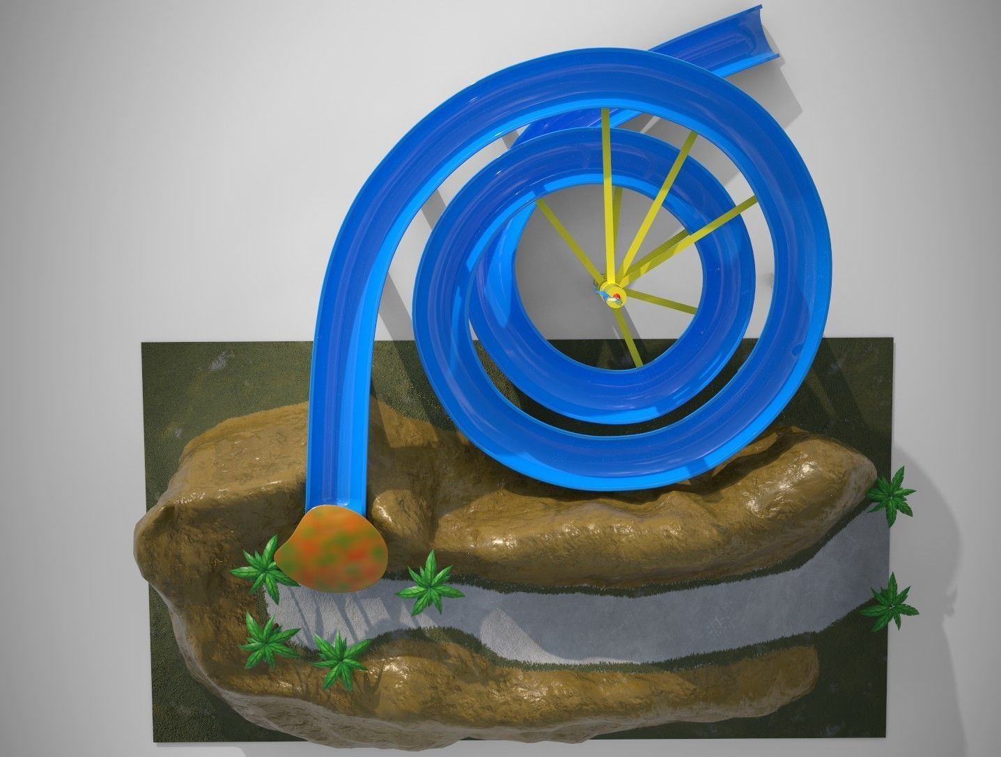 Aquapark Slide Pack PBR 3D model_10