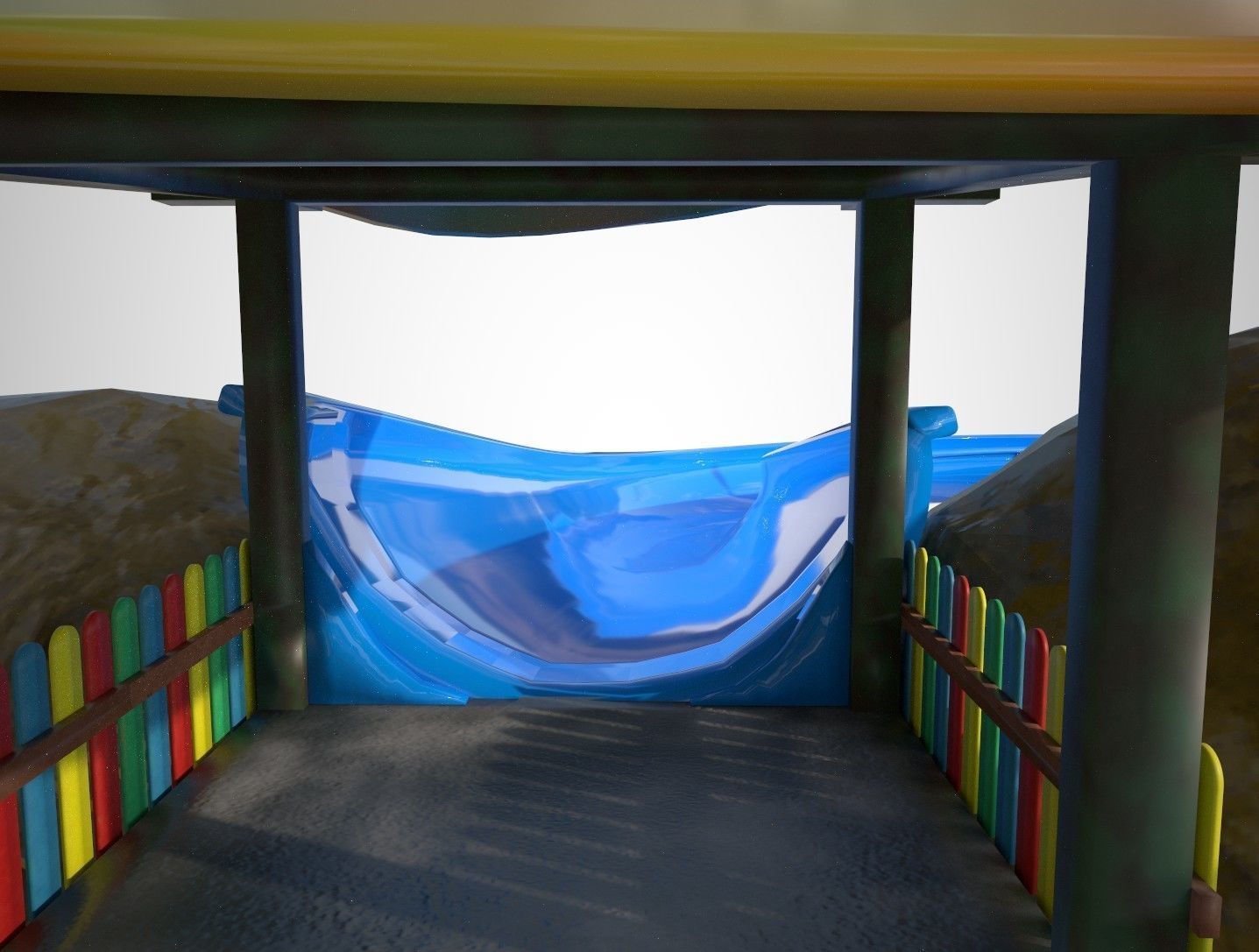 Aquapark Slide Pack PBR 3D model_8