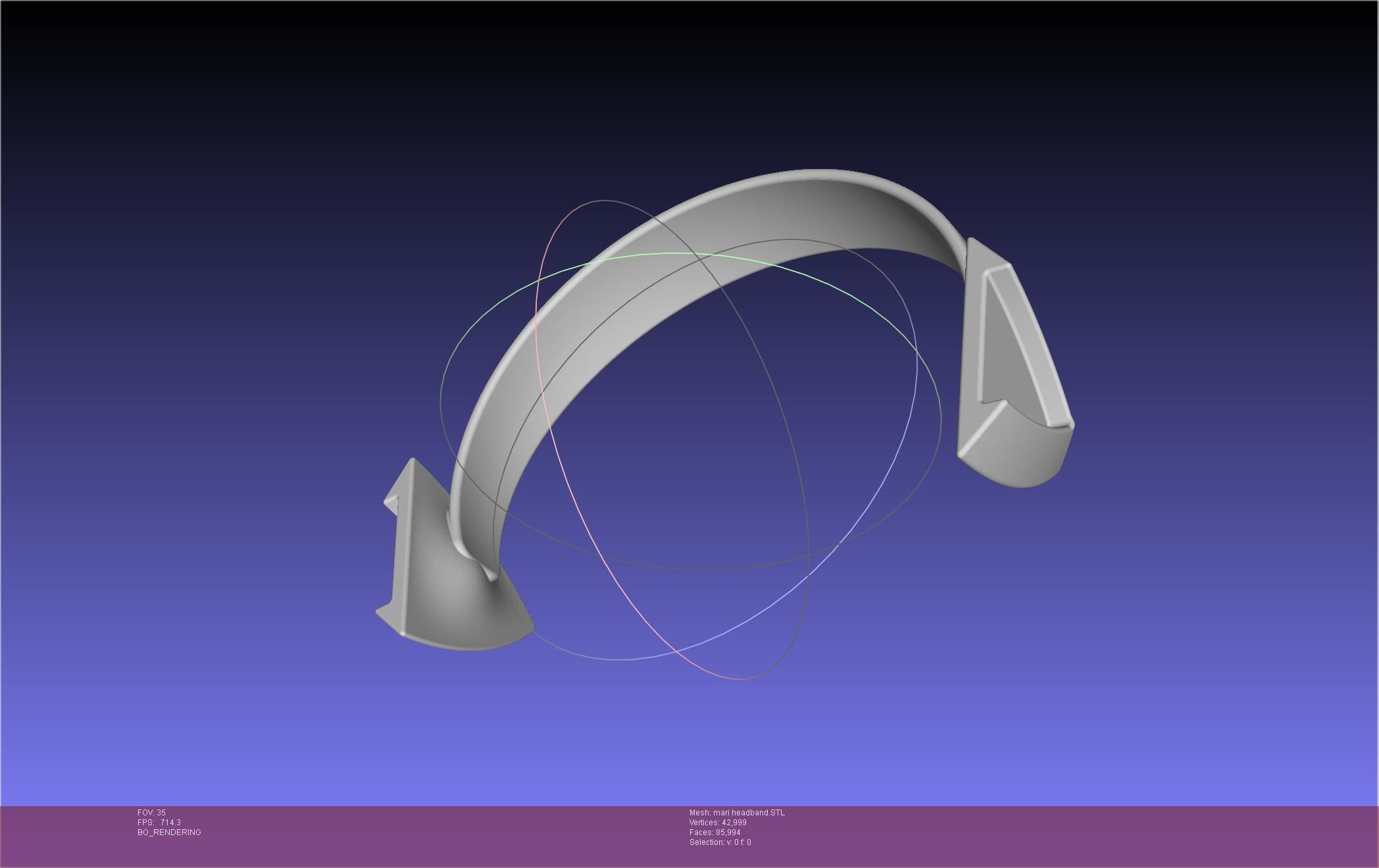 Evangelion Rebuild Mari Headband Printable Model 3D print model_47