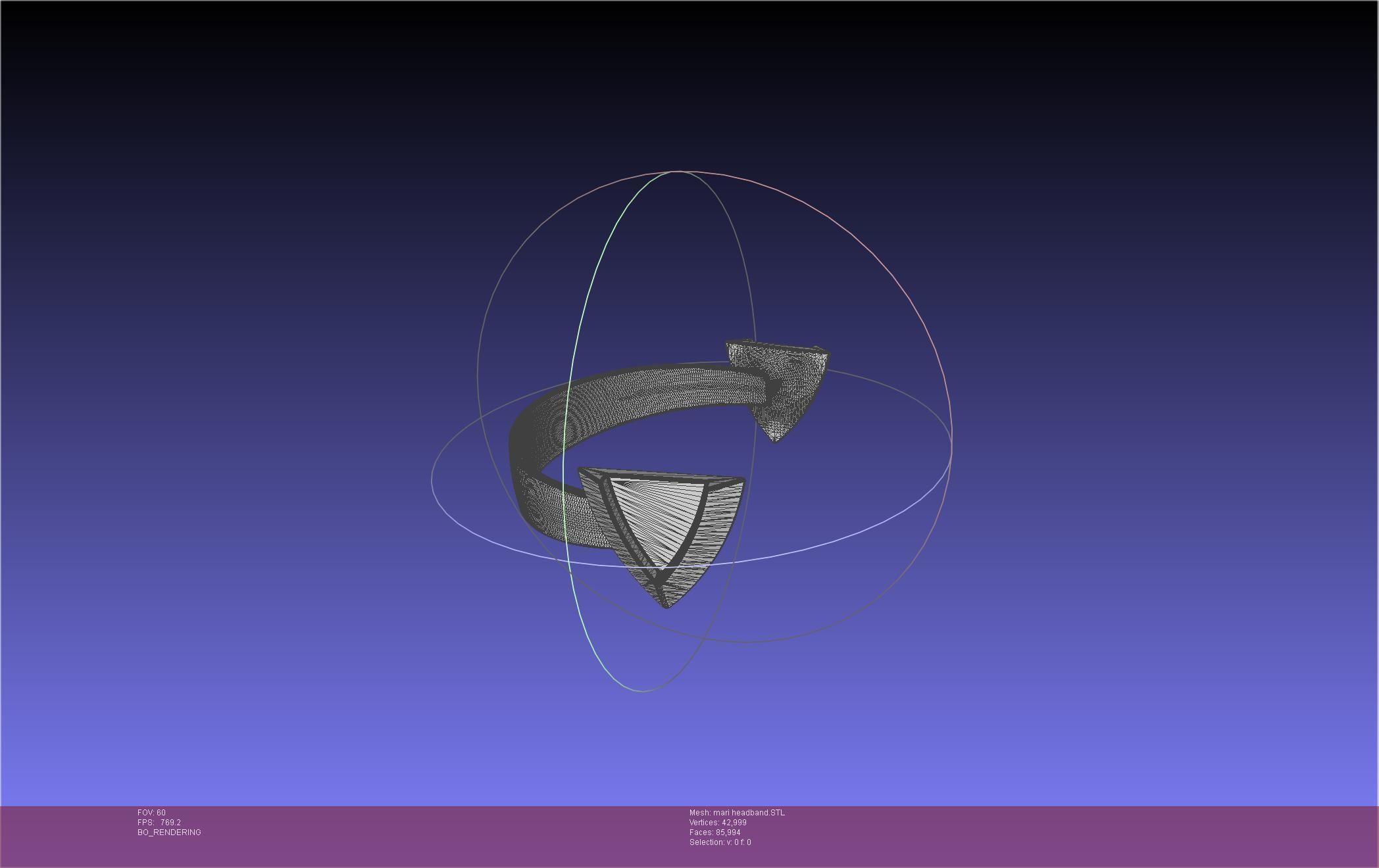 Evangelion Rebuild Mari Headband Printable Model 3D print model_28