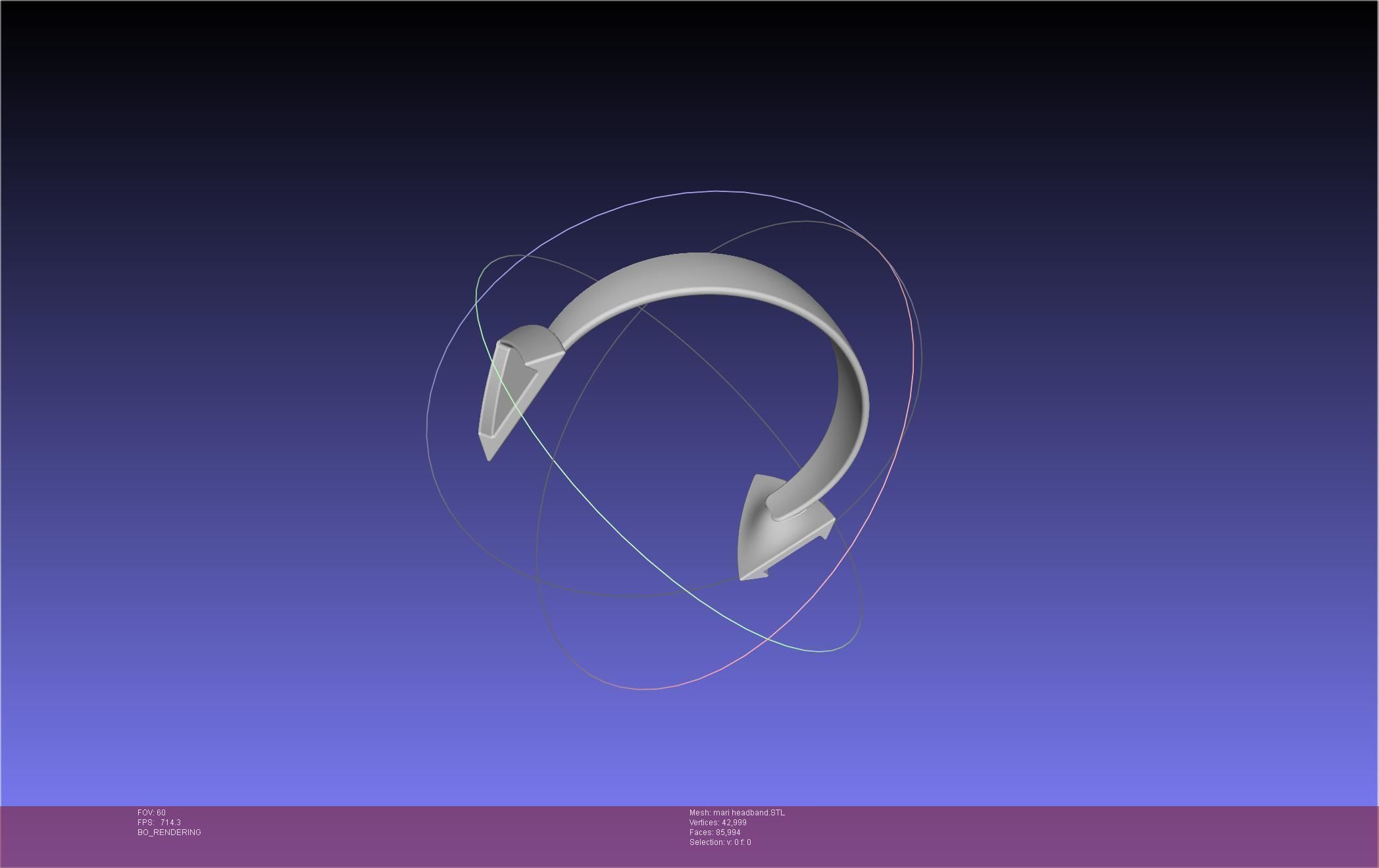 Evangelion Rebuild Mari Headband Printable Model 3D print model_21