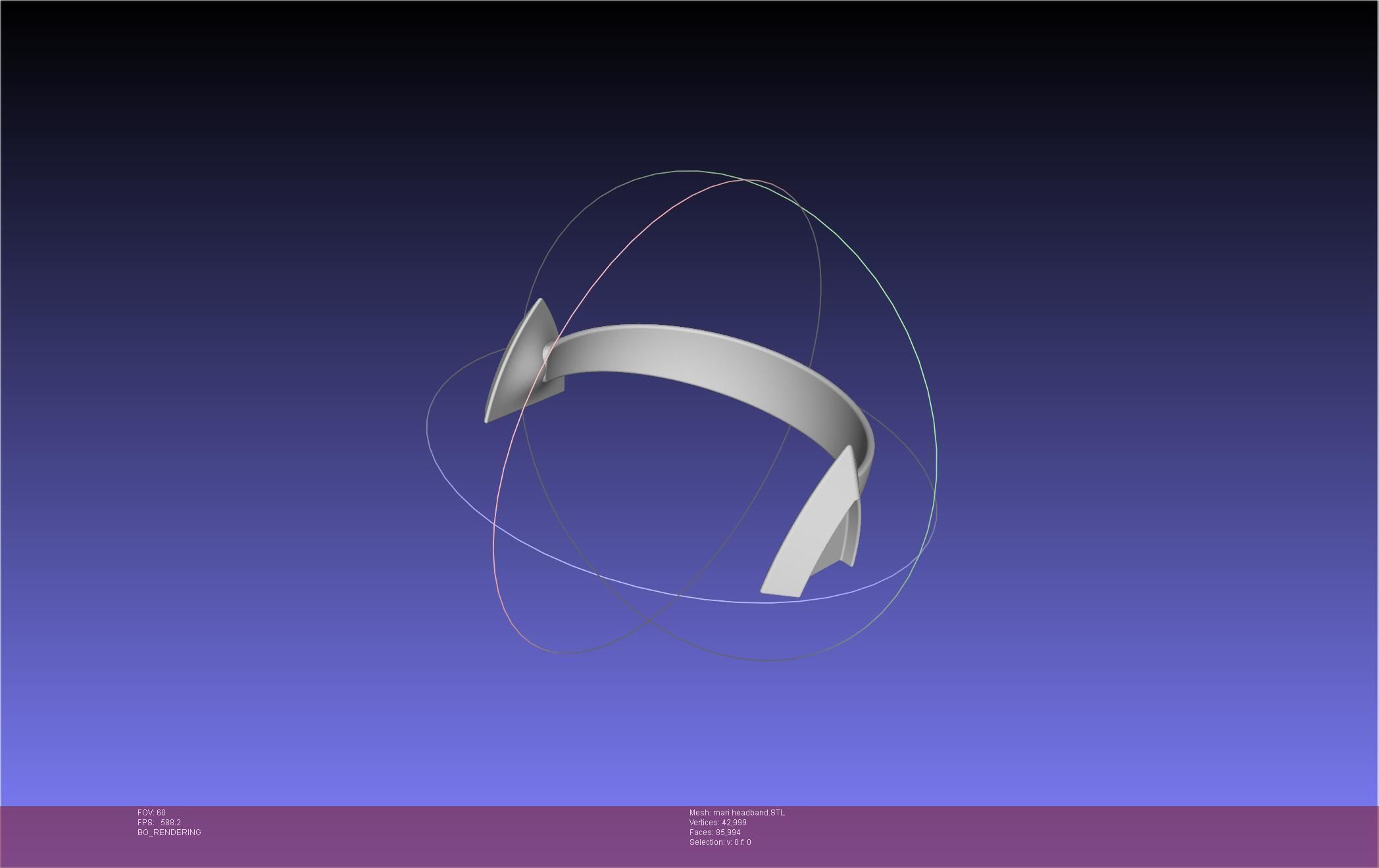 Evangelion Rebuild Mari Headband Printable Model 3D print model_9