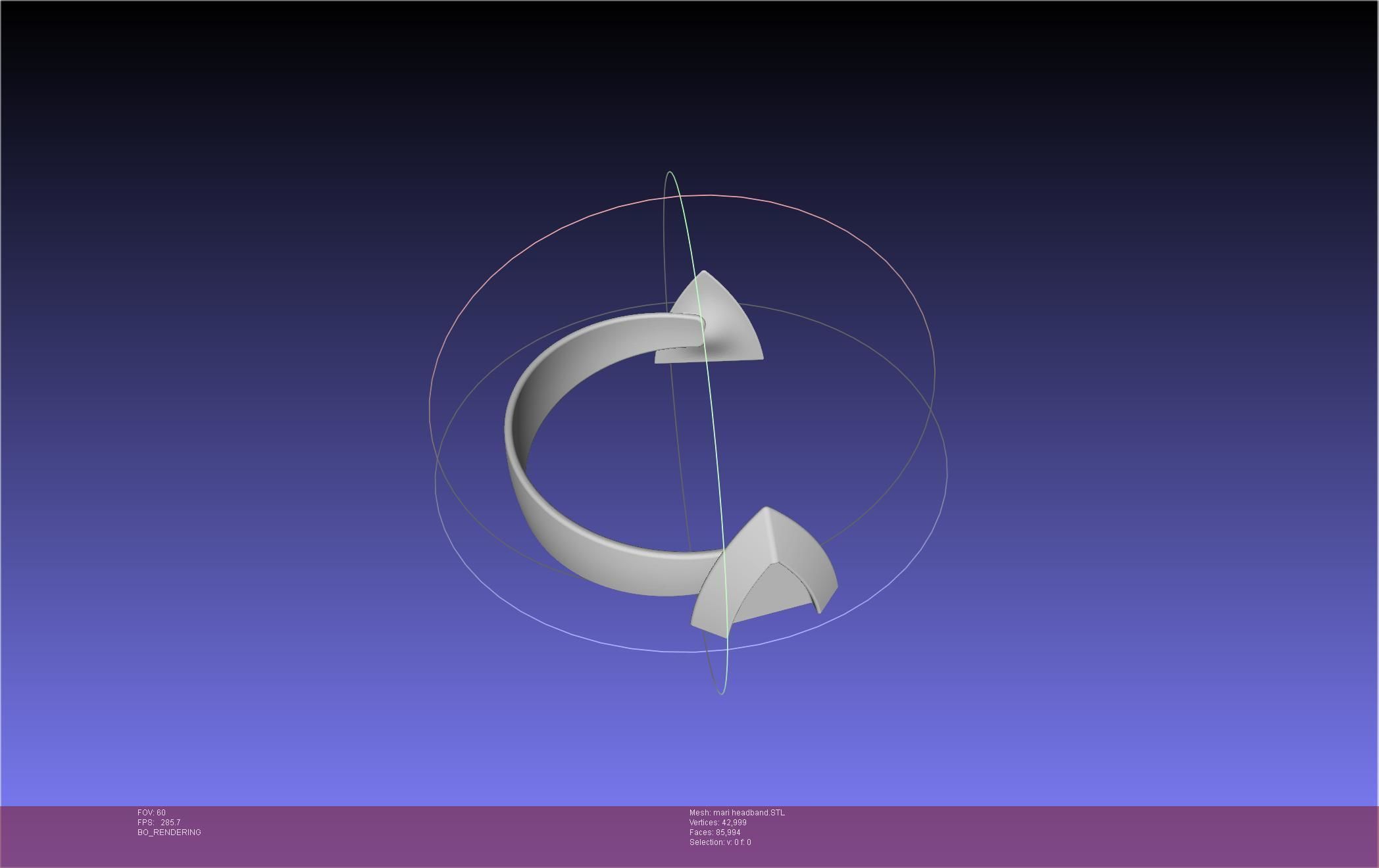 Evangelion Rebuild Mari Headband Printable Model 3D print model_4