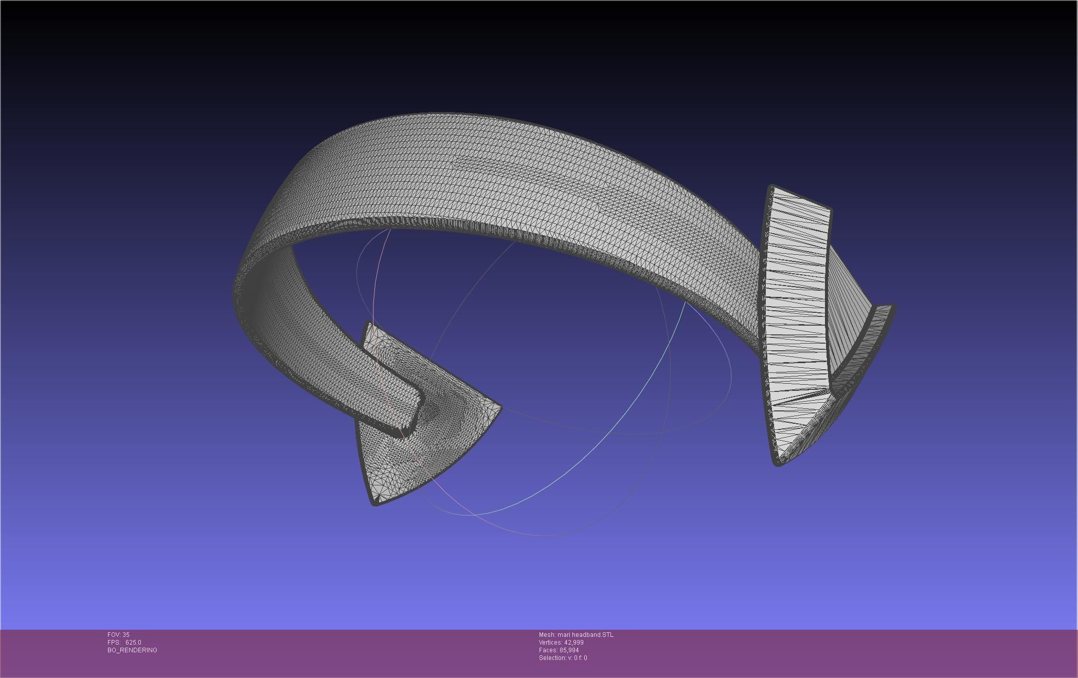 Evangelion Rebuild Mari Headband Printable Model 3D print model_38