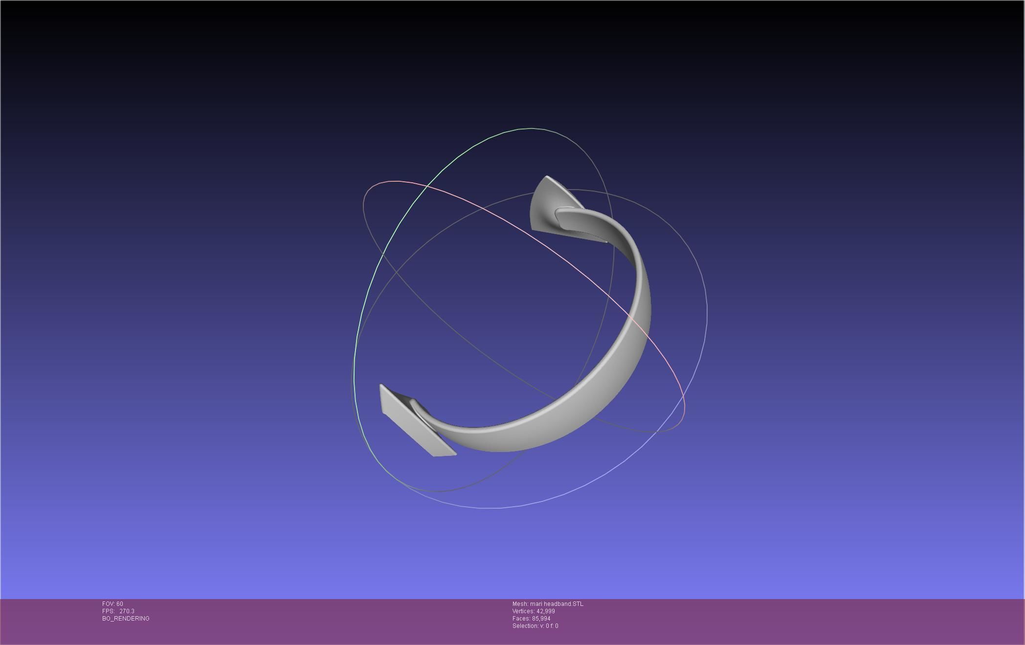 Evangelion Rebuild Mari Headband Printable Model 3D print model_7