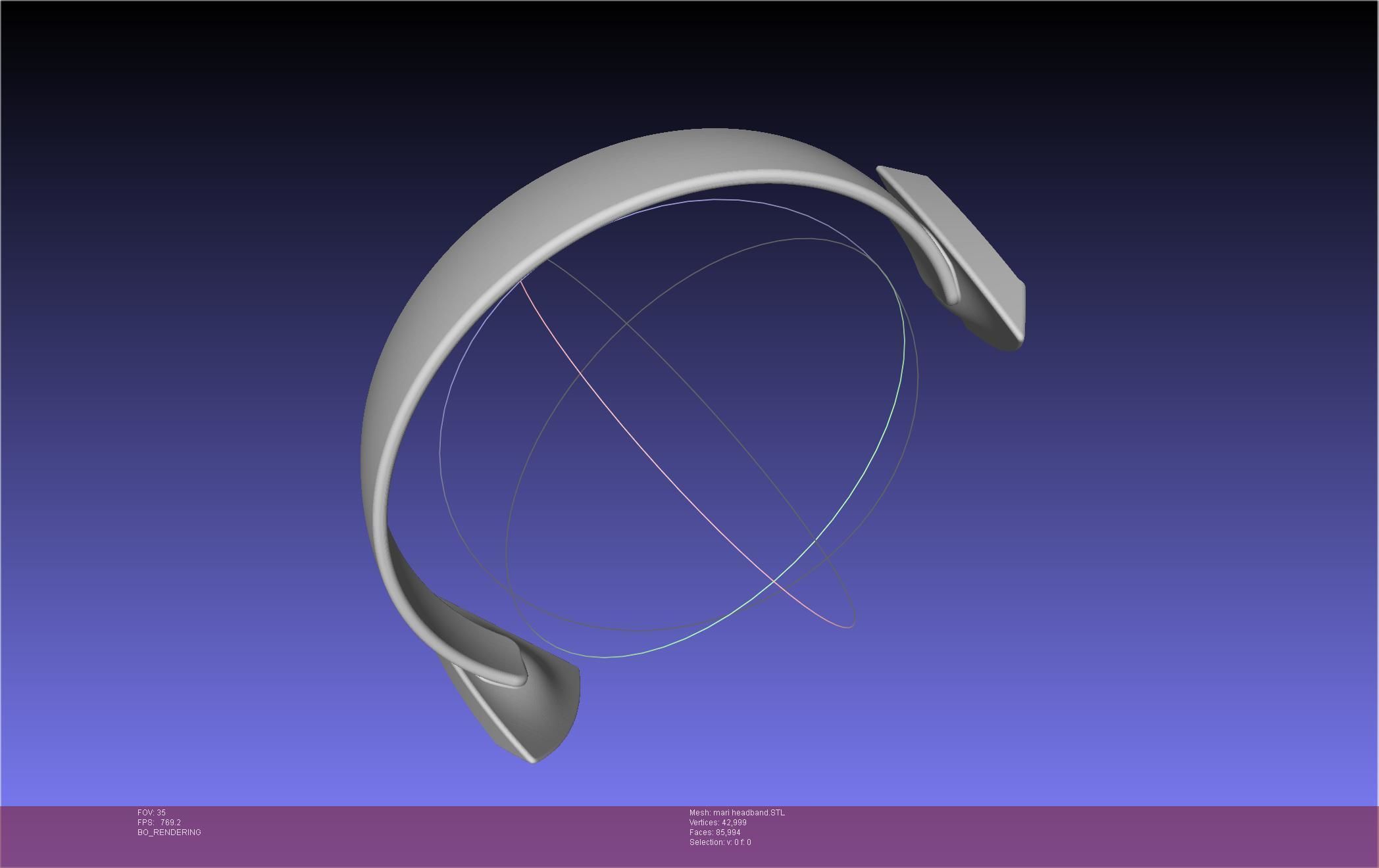 Evangelion Rebuild Mari Headband Printable Model 3D print model_45