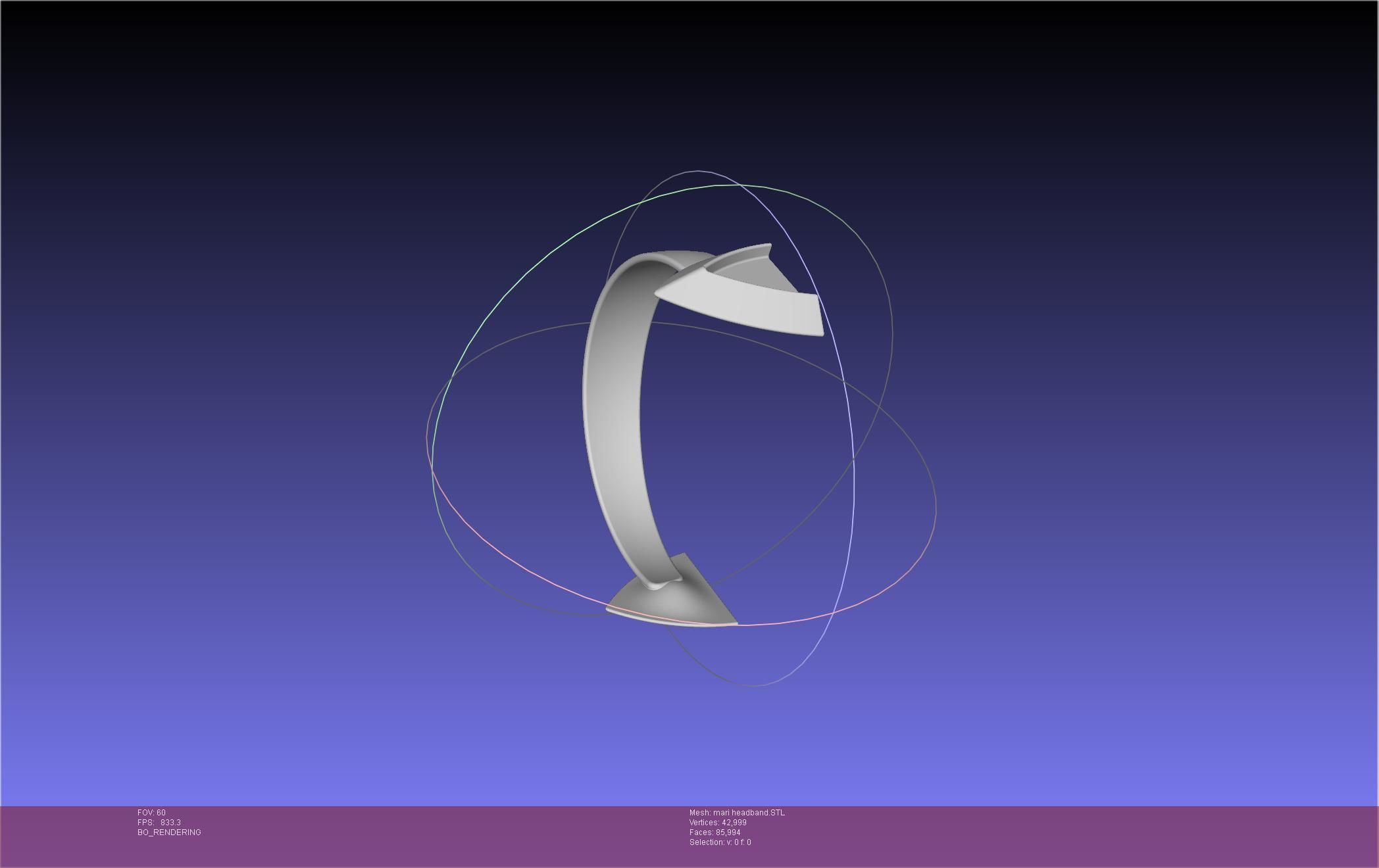 Evangelion Rebuild Mari Headband Printable Model 3D print model_15