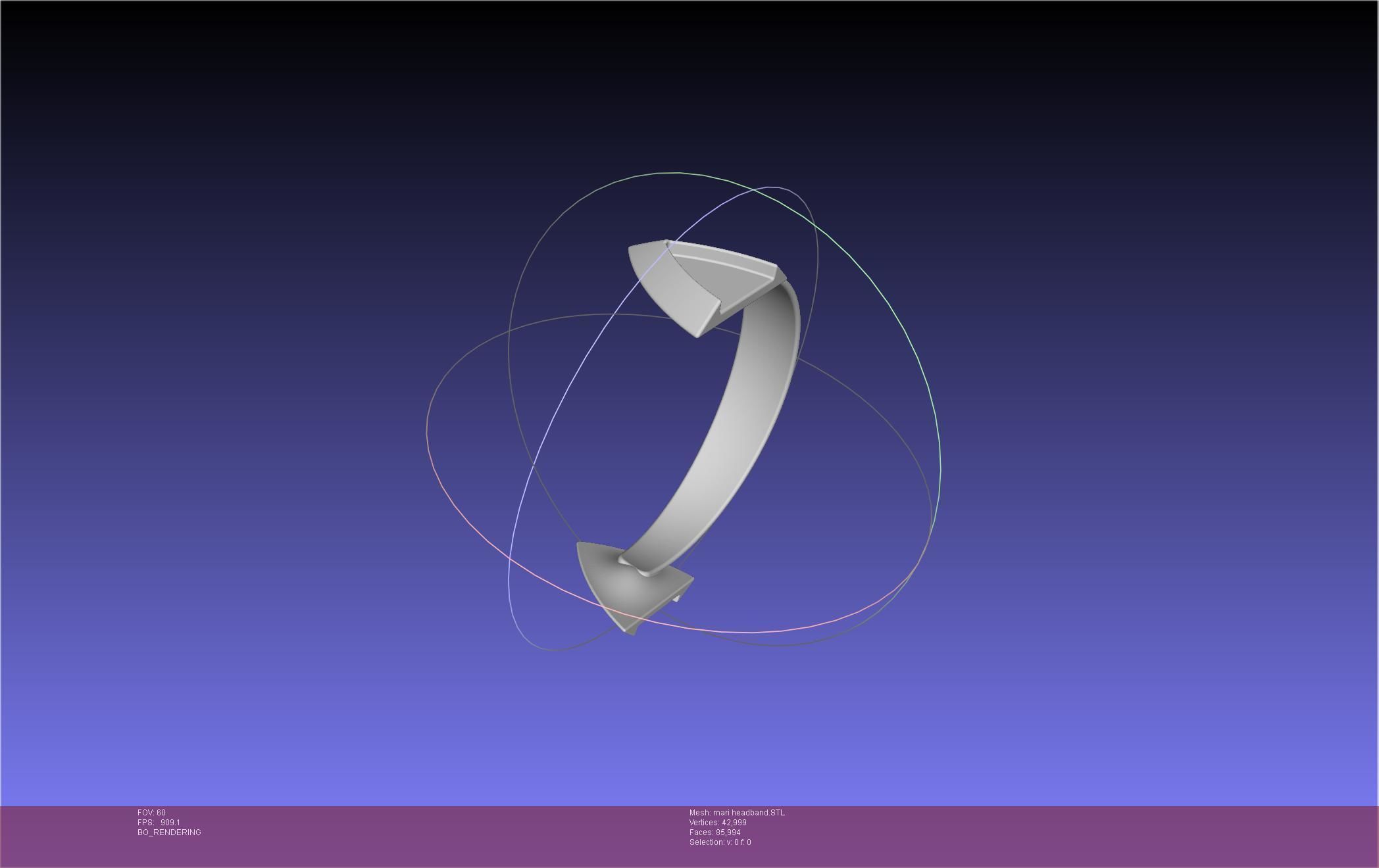 Evangelion Rebuild Mari Headband Printable Model 3D print model_14