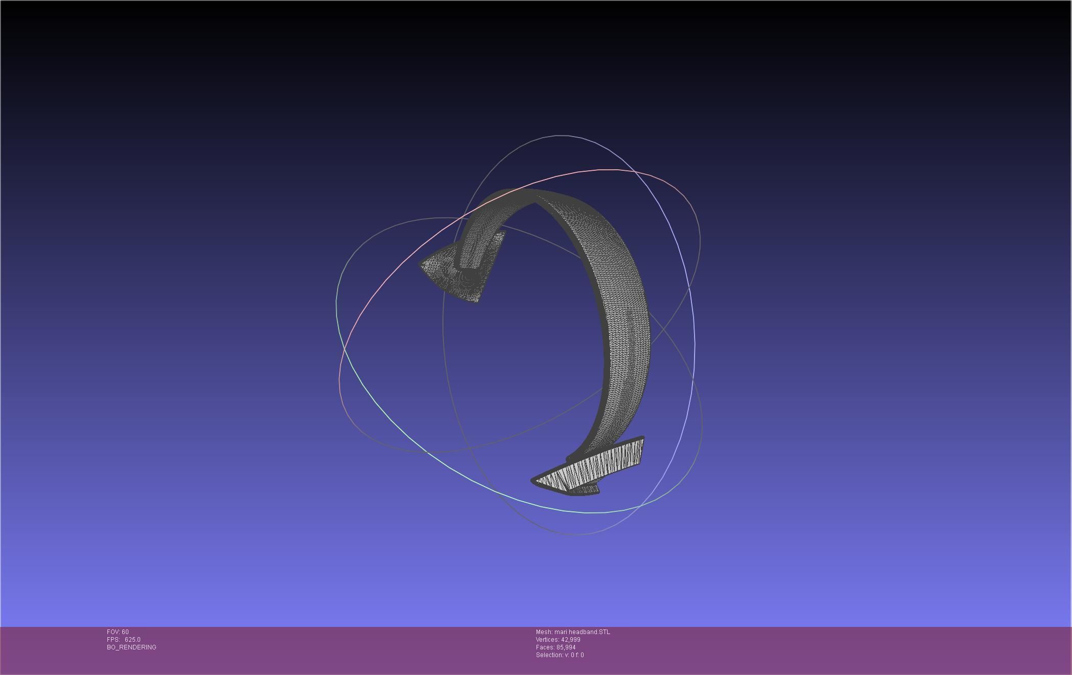 Evangelion Rebuild Mari Headband Printable Model 3D print model_25