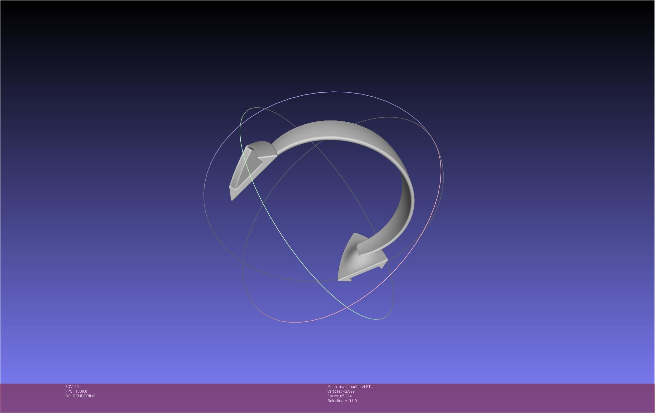 Evangelion Rebuild Mari Headband Printable Model 3D print model_13