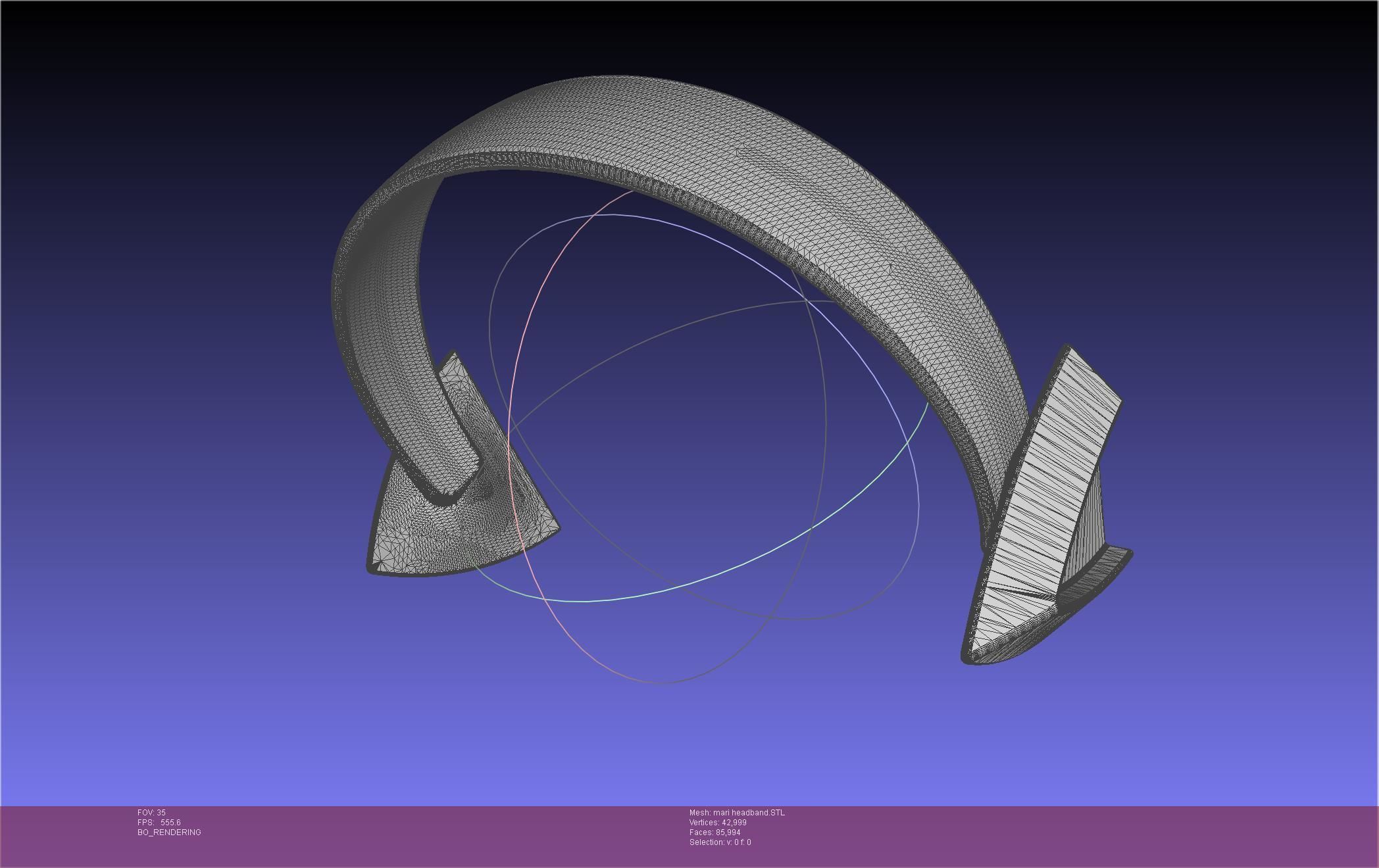 Evangelion Rebuild Mari Headband Printable Model 3D print model_36