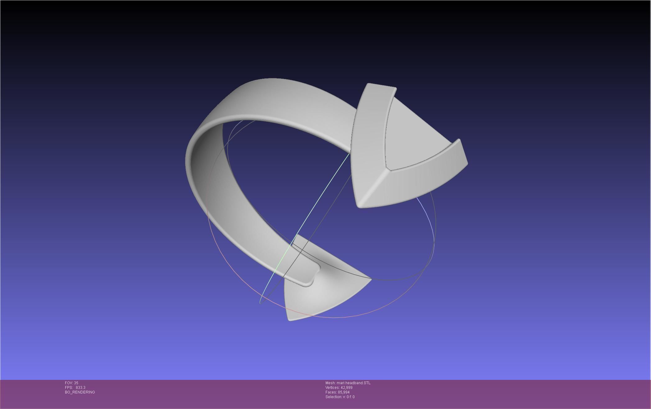 Evangelion Rebuild Mari Headband Printable Model 3D print model_44