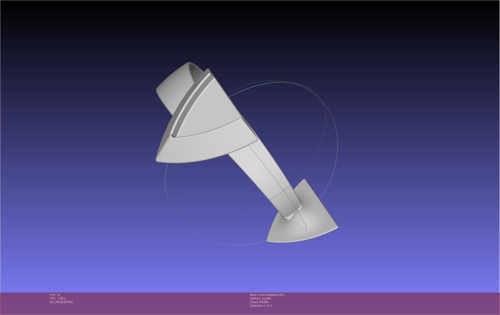 Evangelion Rebuild Mari Headband Printable Model 3D print model_43