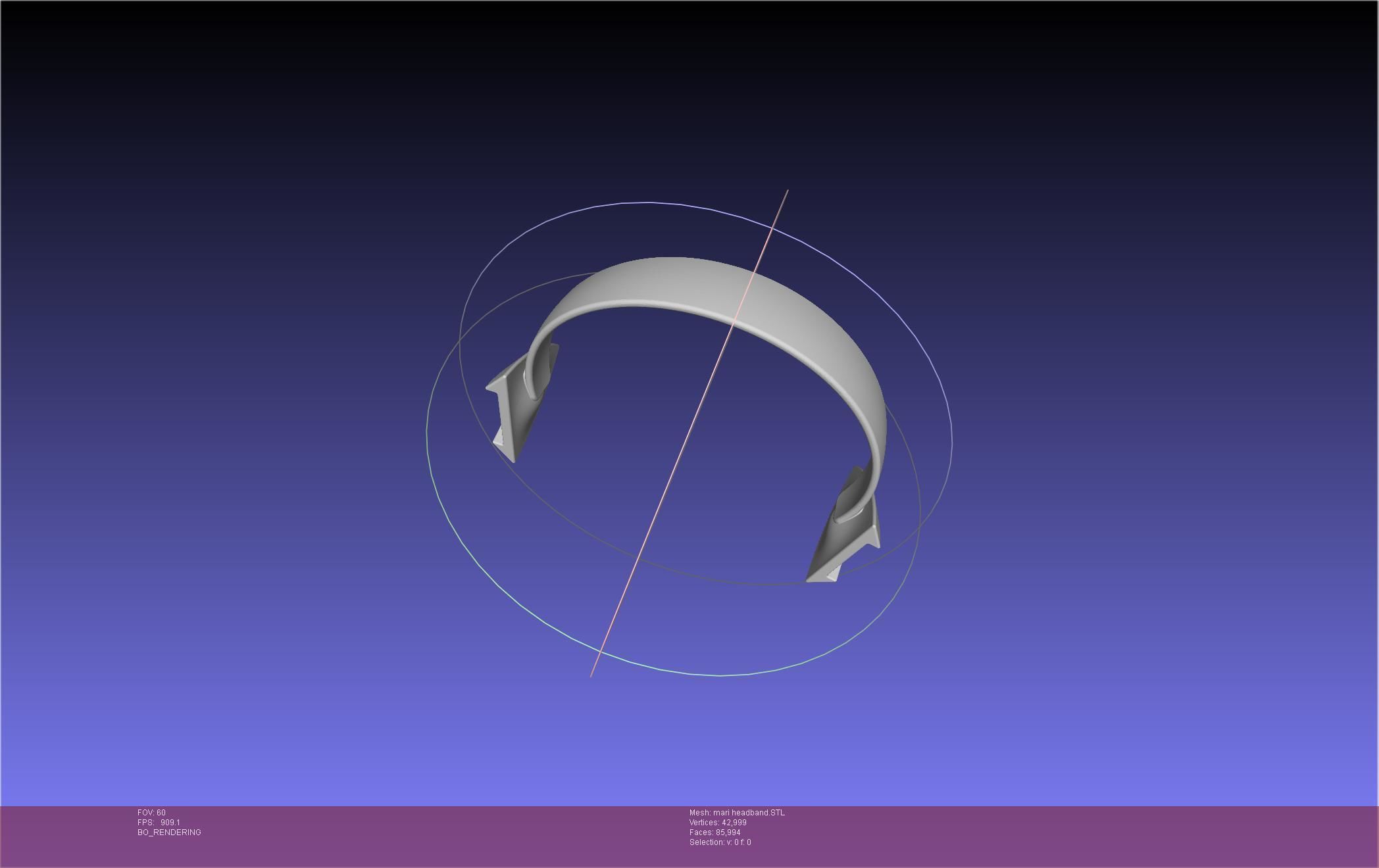 Evangelion Rebuild Mari Headband Printable Model 3D print model_12