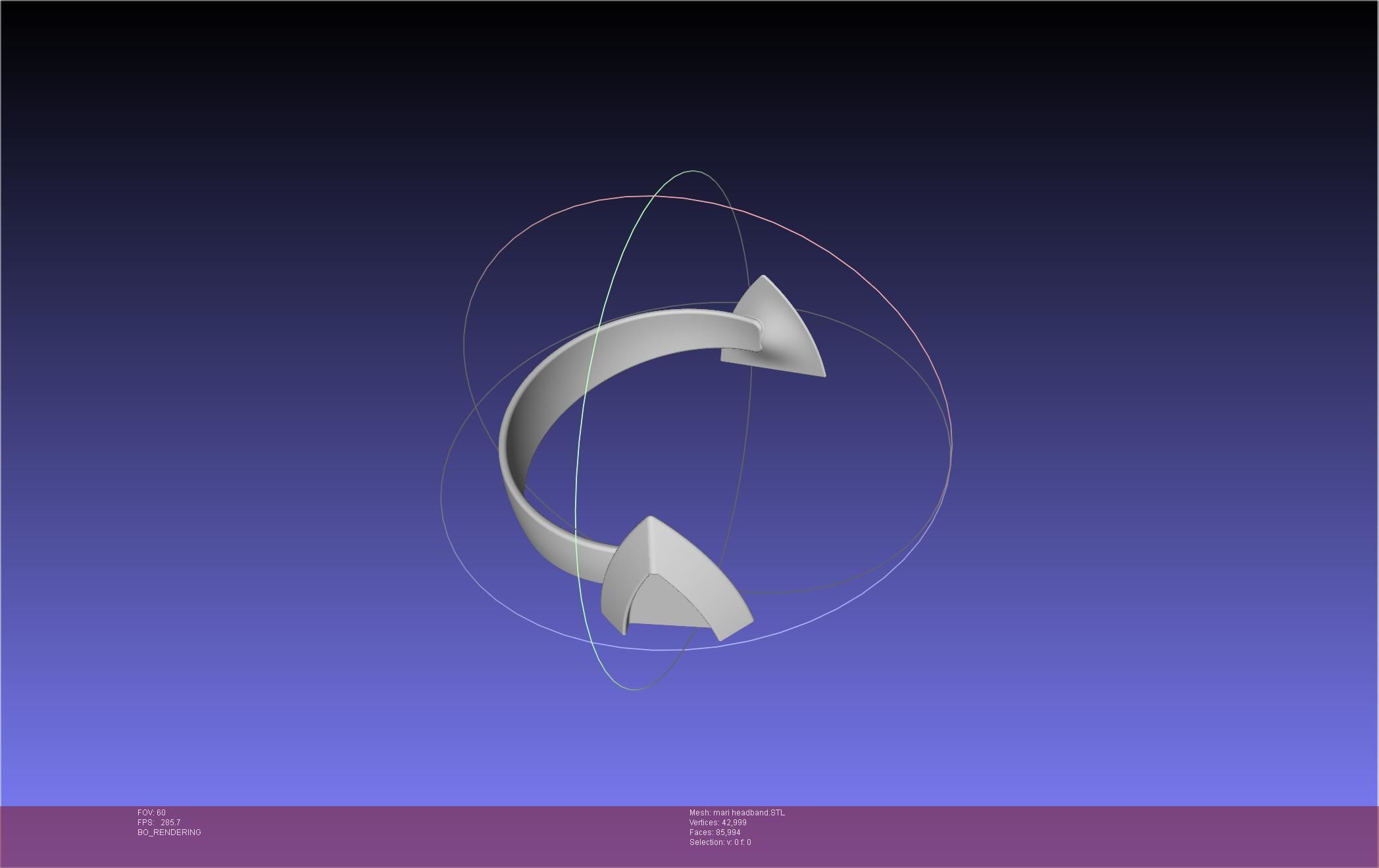 Evangelion Rebuild Mari Headband Printable Model 3D print model_3