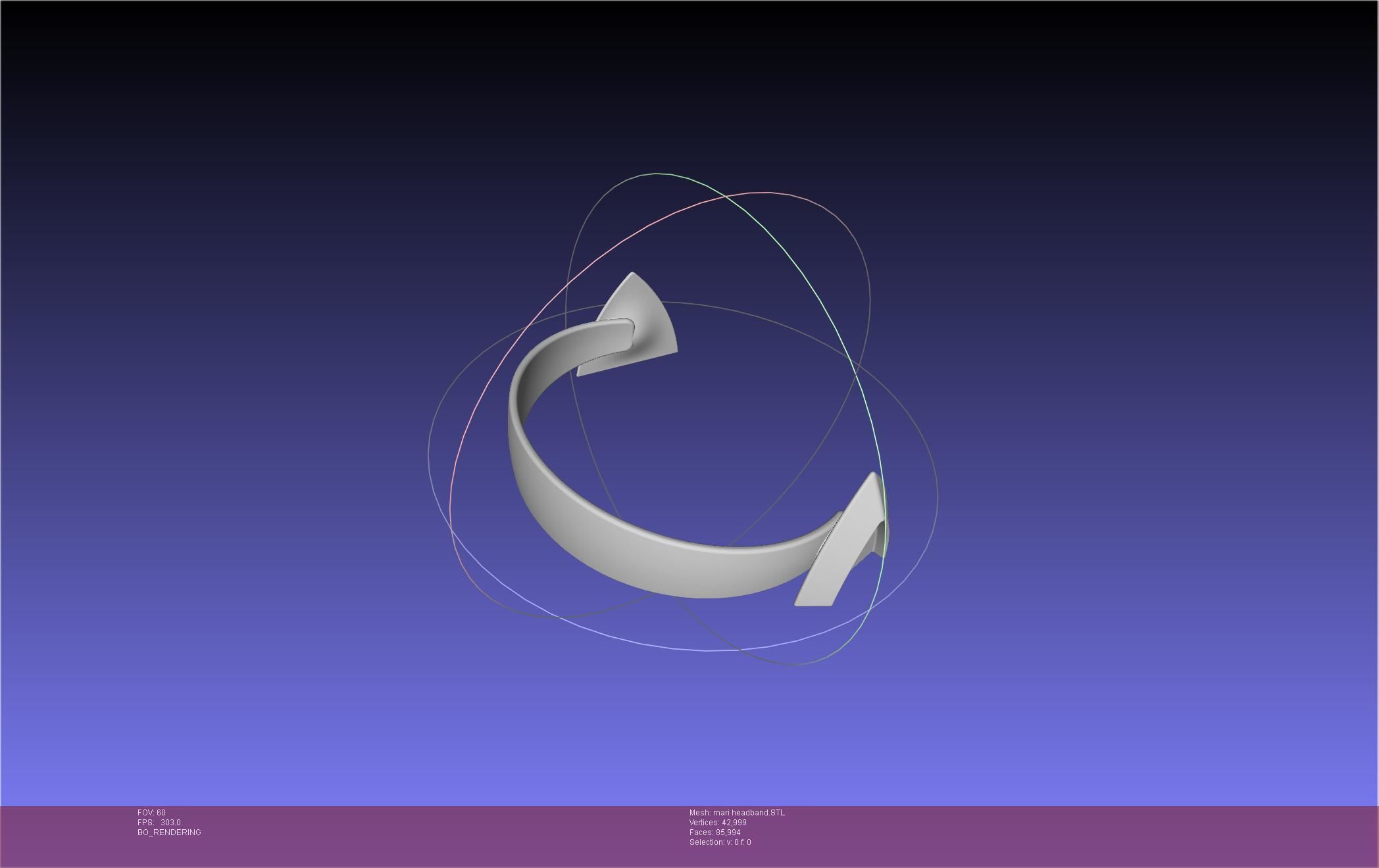 Evangelion Rebuild Mari Headband Printable Model 3D print model_5