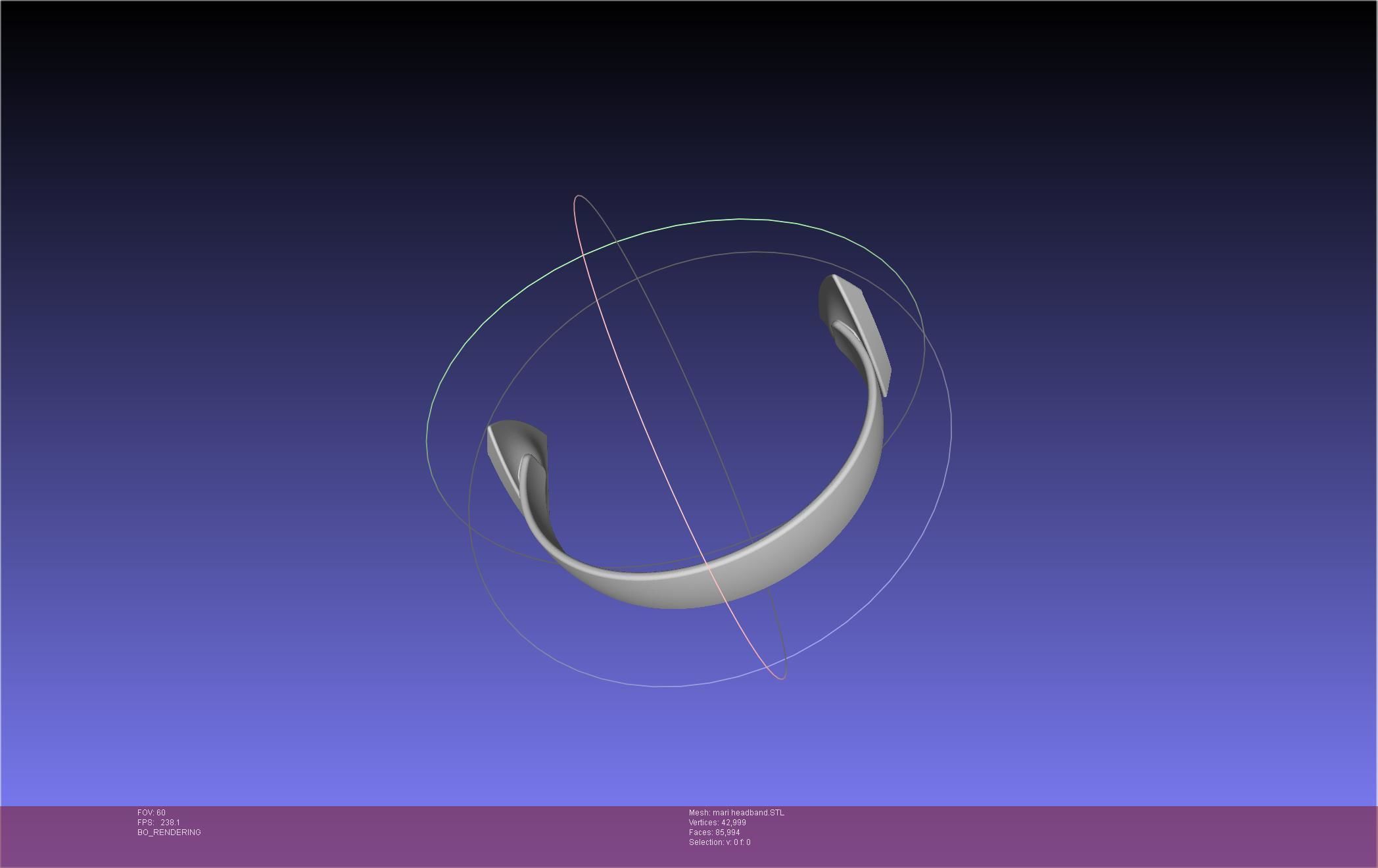 Evangelion Rebuild Mari Headband Printable Model 3D print model_6