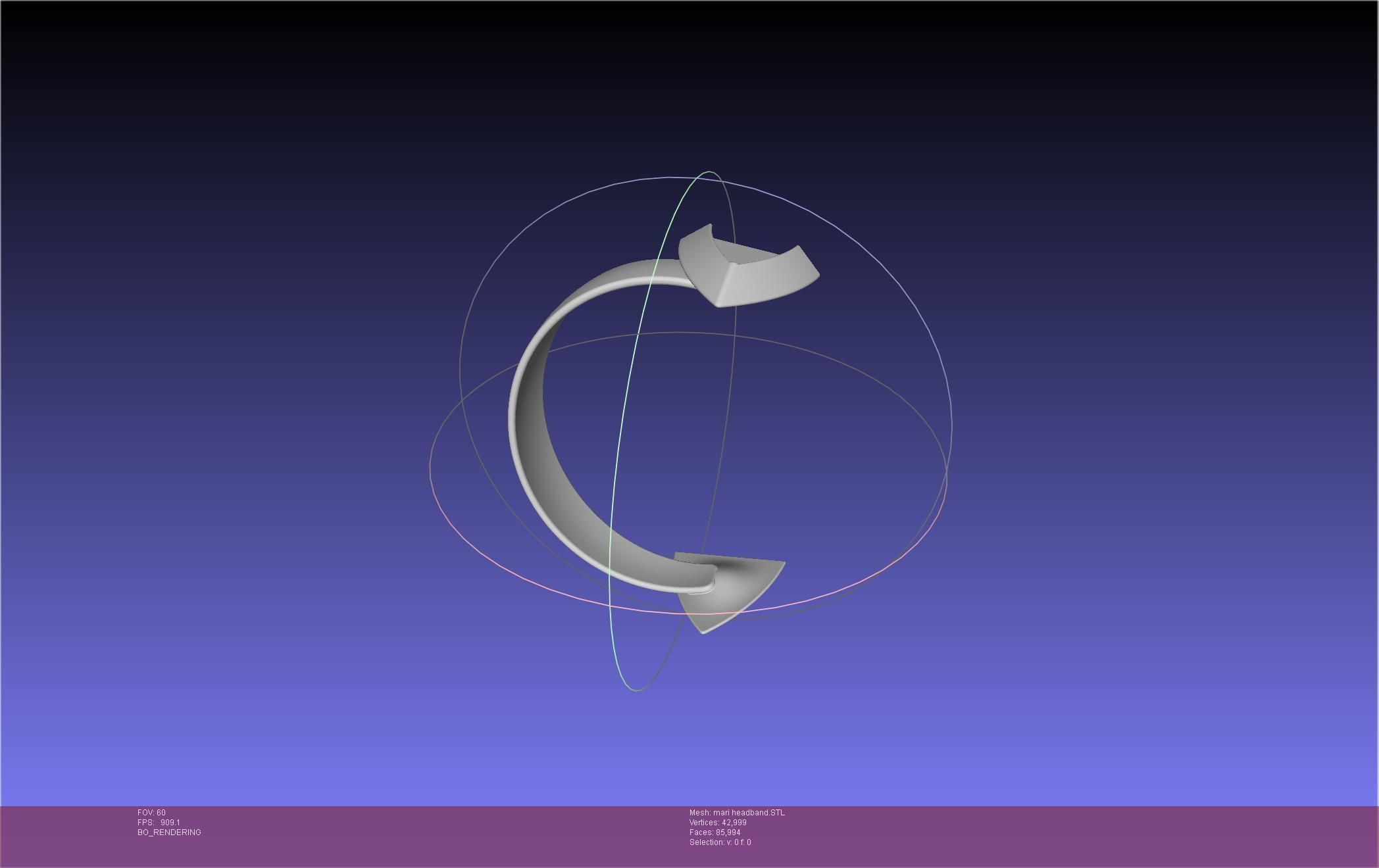 Evangelion Rebuild Mari Headband Printable Model 3D print model_16