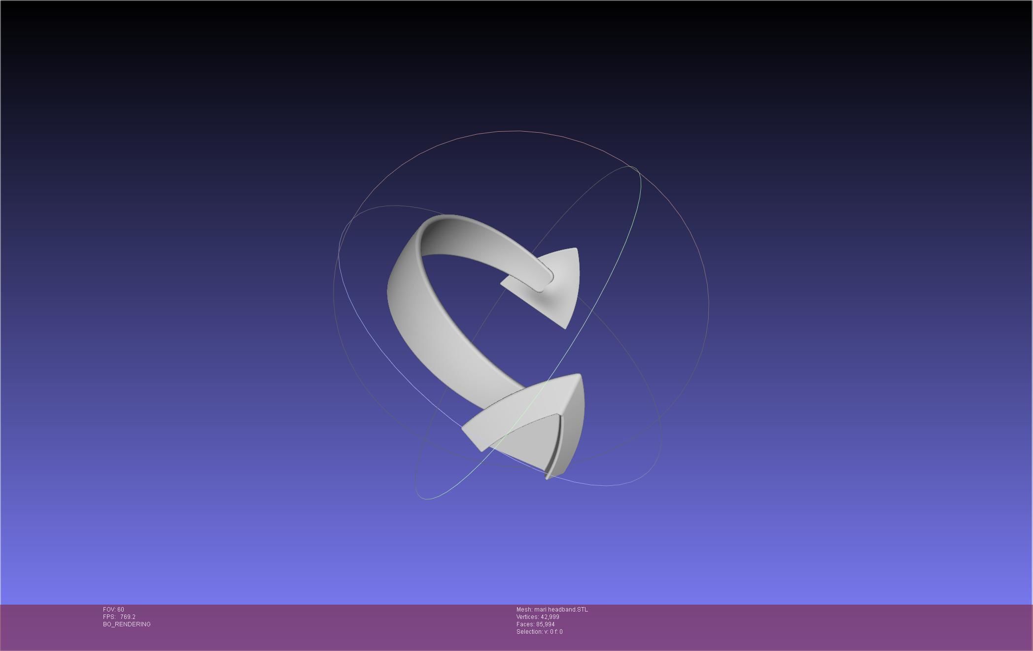 Evangelion Rebuild Mari Headband Printable Model 3D print model_22