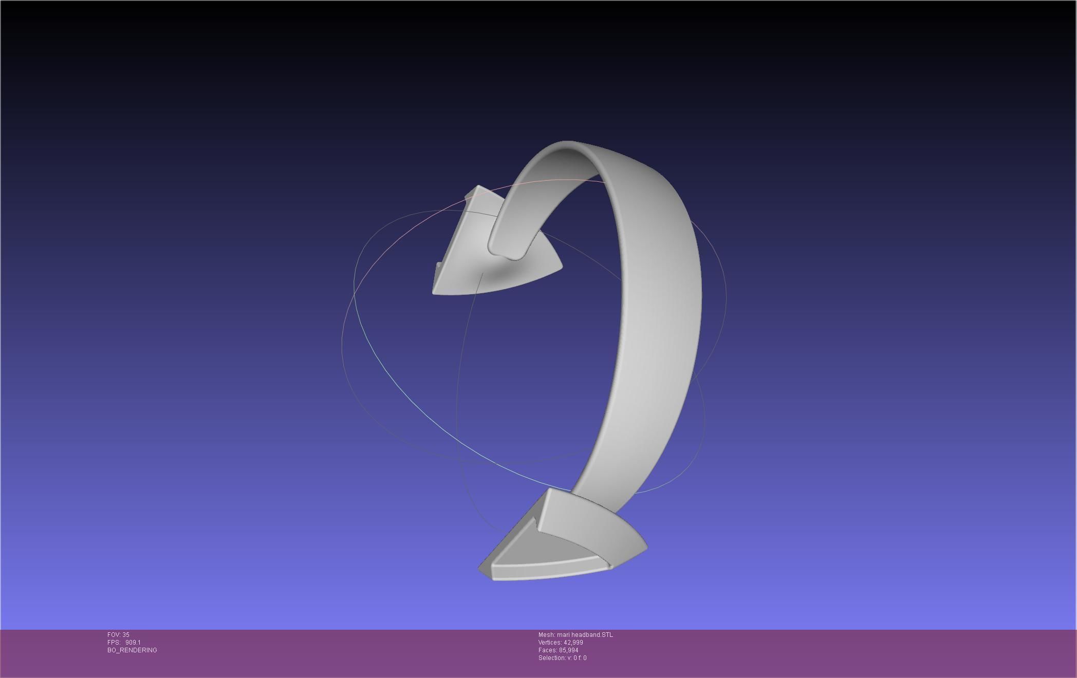 Evangelion Rebuild Mari Headband Printable Model 3D print model_48