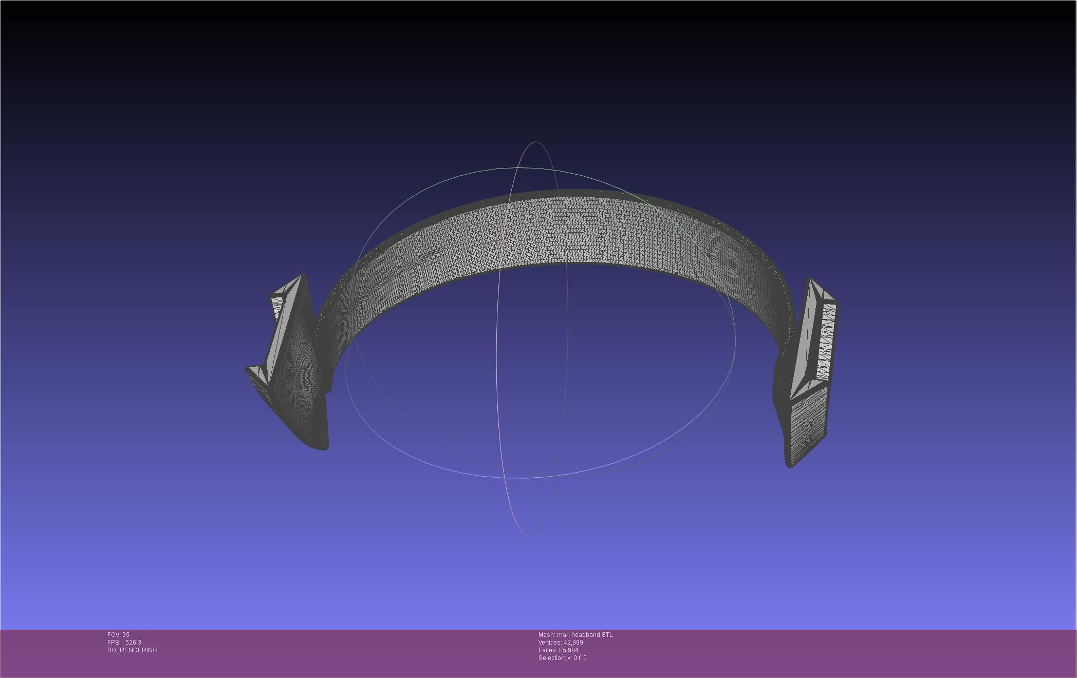 Evangelion Rebuild Mari Headband Printable Model 3D print model_42