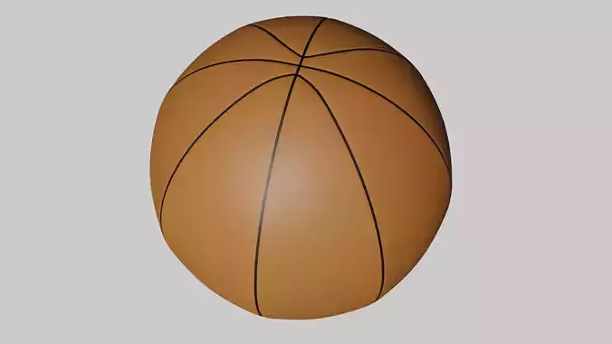 Low polly basketball ball 